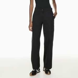 Aritzia Wilfred Black Cargo Wide Leg Pants